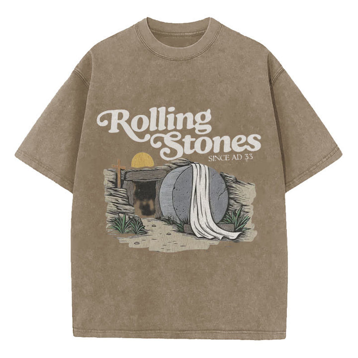 Christianartworkshop Rolling Stone Christian Washed T-Shirt