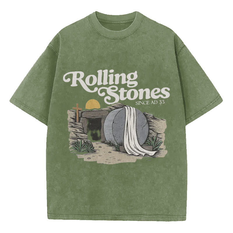Christianartworkshop Rolling Stone Christian Washed T-Shirt
