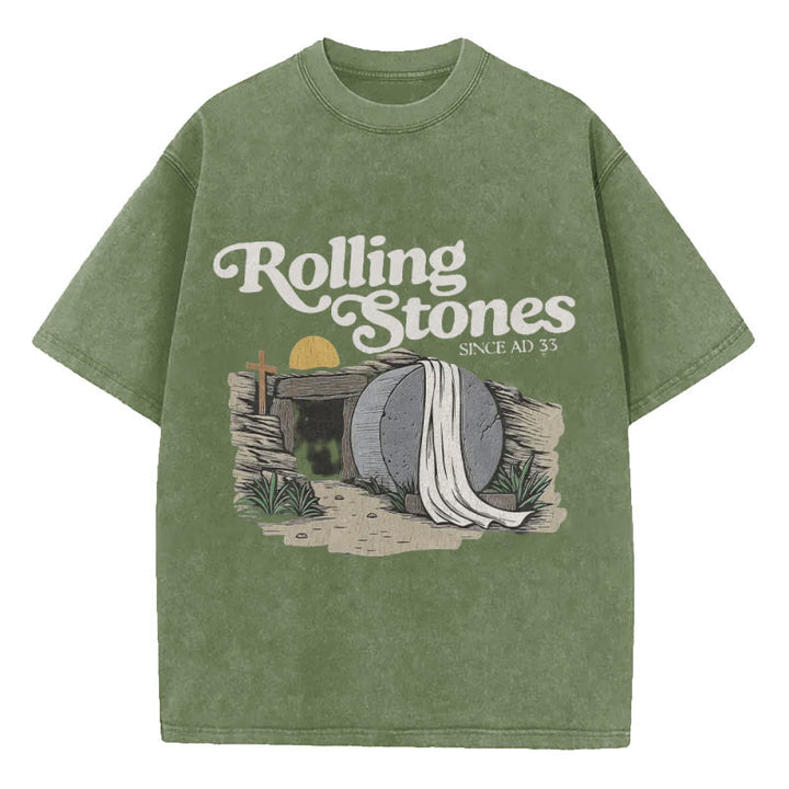 Christianartworkshop Rolling Stone Christian Washed T-Shirt