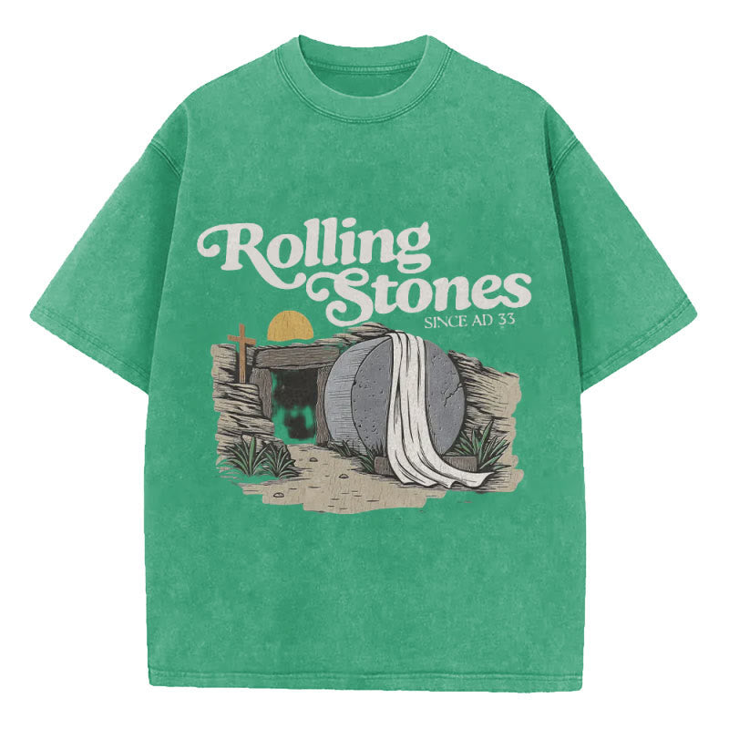 Christianartworkshop Rolling Stone Christian Washed T-Shirt