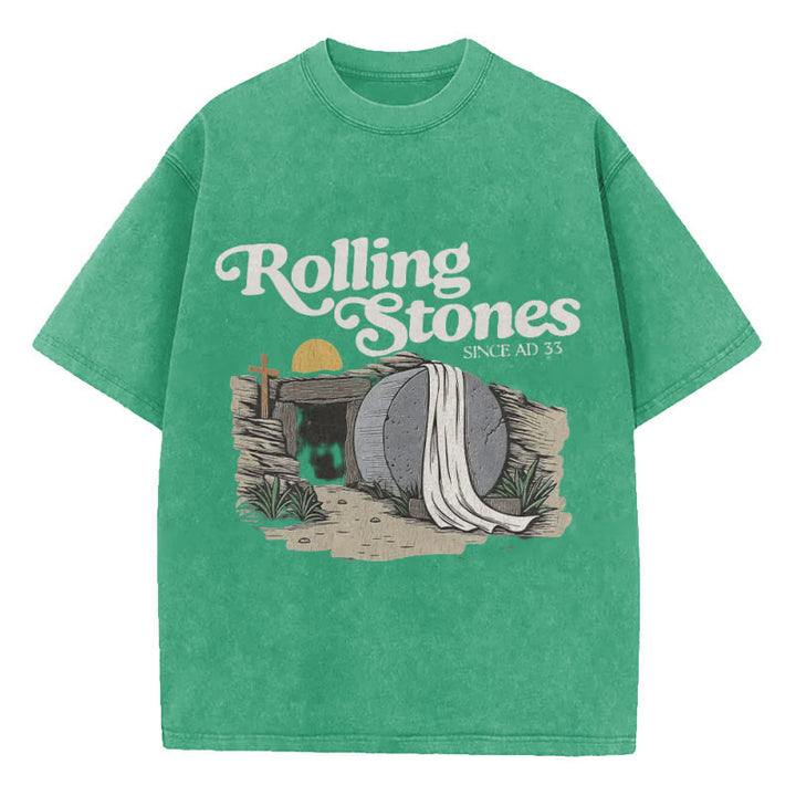 Christianartworkshop Rolling Stone Christian Washed T-Shirt