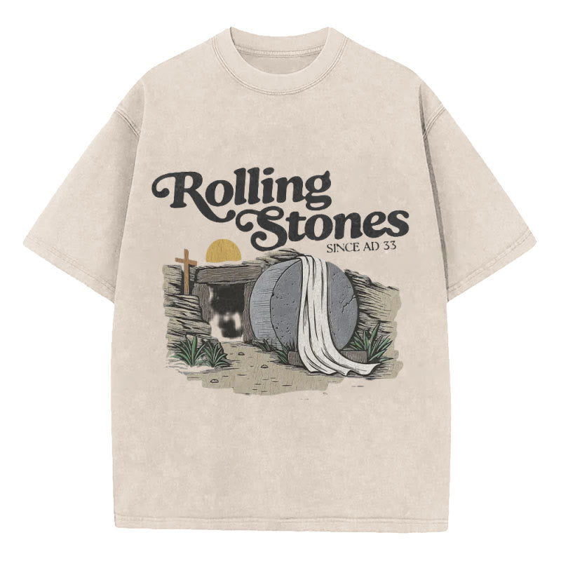 Christianartworkshop Rolling Stone Christian Washed T-Shirt
