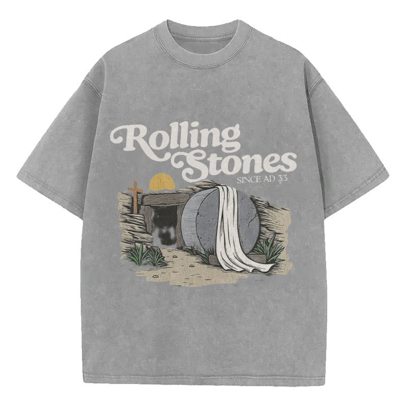 Christianartworkshop Rolling Stone Christian Washed T-Shirt