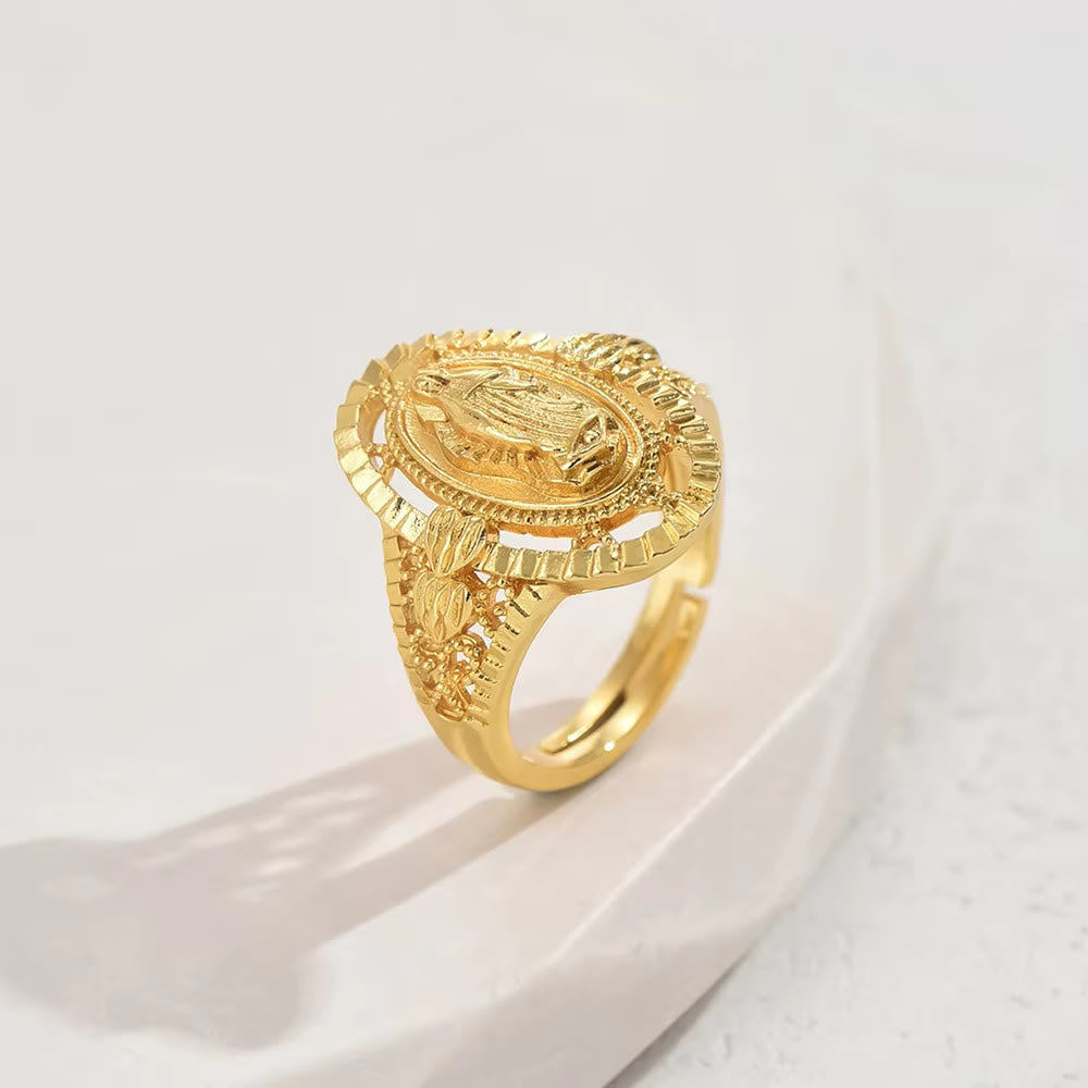Christianartworkshop Der Vintage&Classic Style Our Lady of Guadalupe Ring: Eine zeitlose Hommage an Glauben und Eleganz - image 1