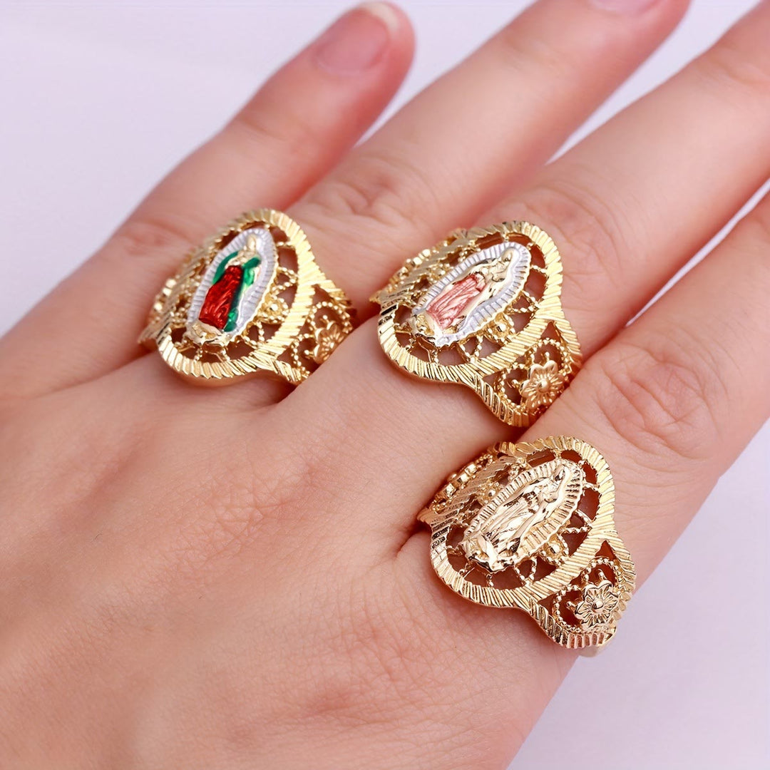 Christianartworkshop 3colors Ring Unserer Lieben Frau von Guadalupe: Schlichte Eleganz trifft auf zeitlose Symbolik - image 1
