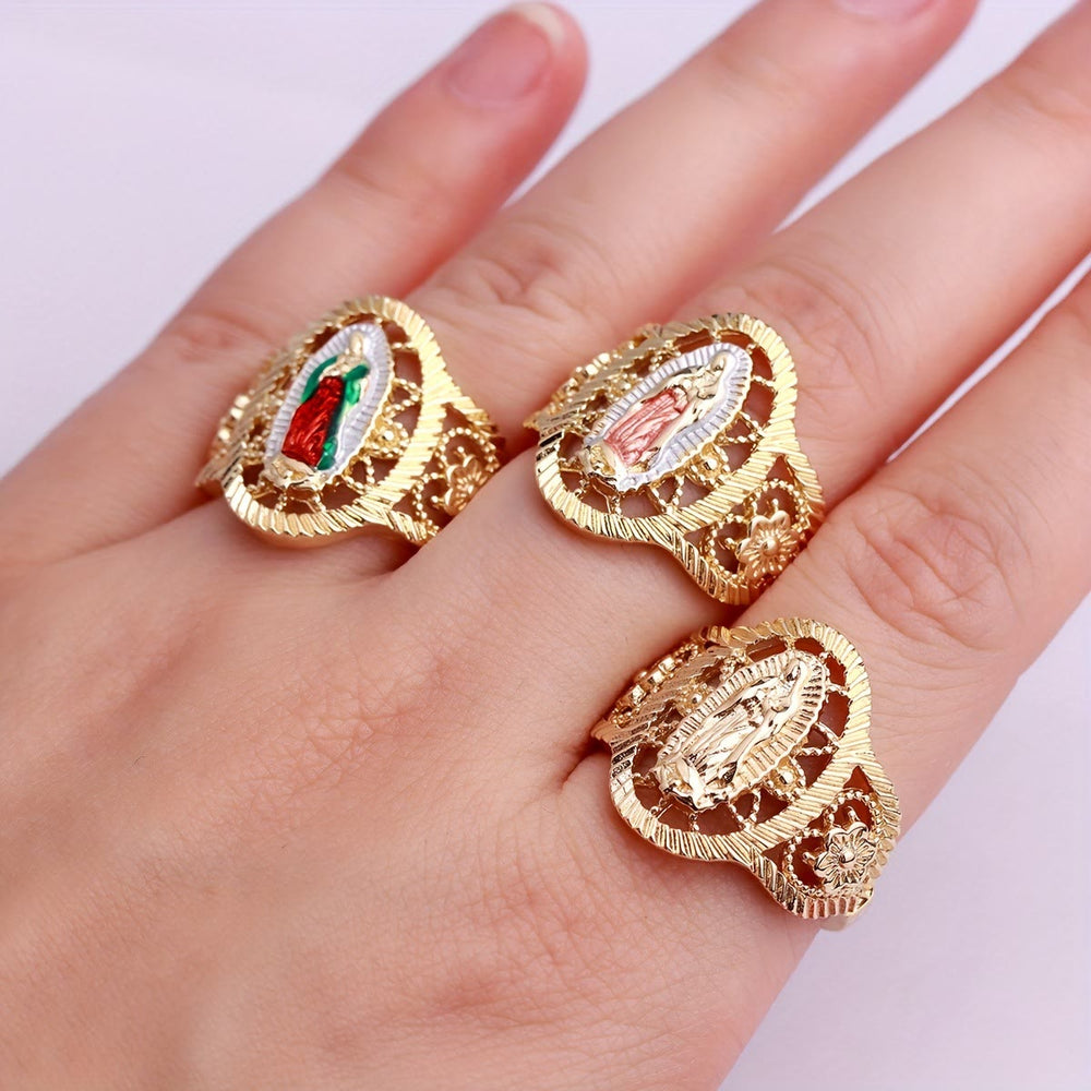 Christianartworkshop 3colors Ring Unserer Lieben Frau von Guadalupe: Schlichte Eleganz trifft auf zeitlose Symbolik - image 1