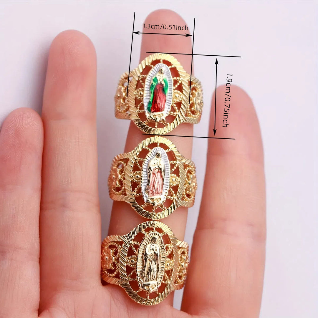 Christianartworkshop 3colors Ring Unserer Lieben Frau von Guadalupe: Schlichte Eleganz trifft auf zeitlose Symbolik - image 2