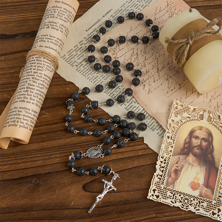 Christianartworkshop Vulkanischer Pulsrosenkranz: Ein Andachtsfaden, verwoben mit der Liebe Christi