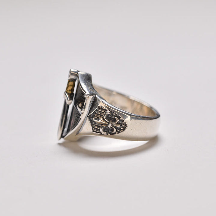 Christianartworkshop Der unsterbliche Glaube Schild & Schwert & Iris Ring: Ein Symbol für Glauben und Stärke - image 2