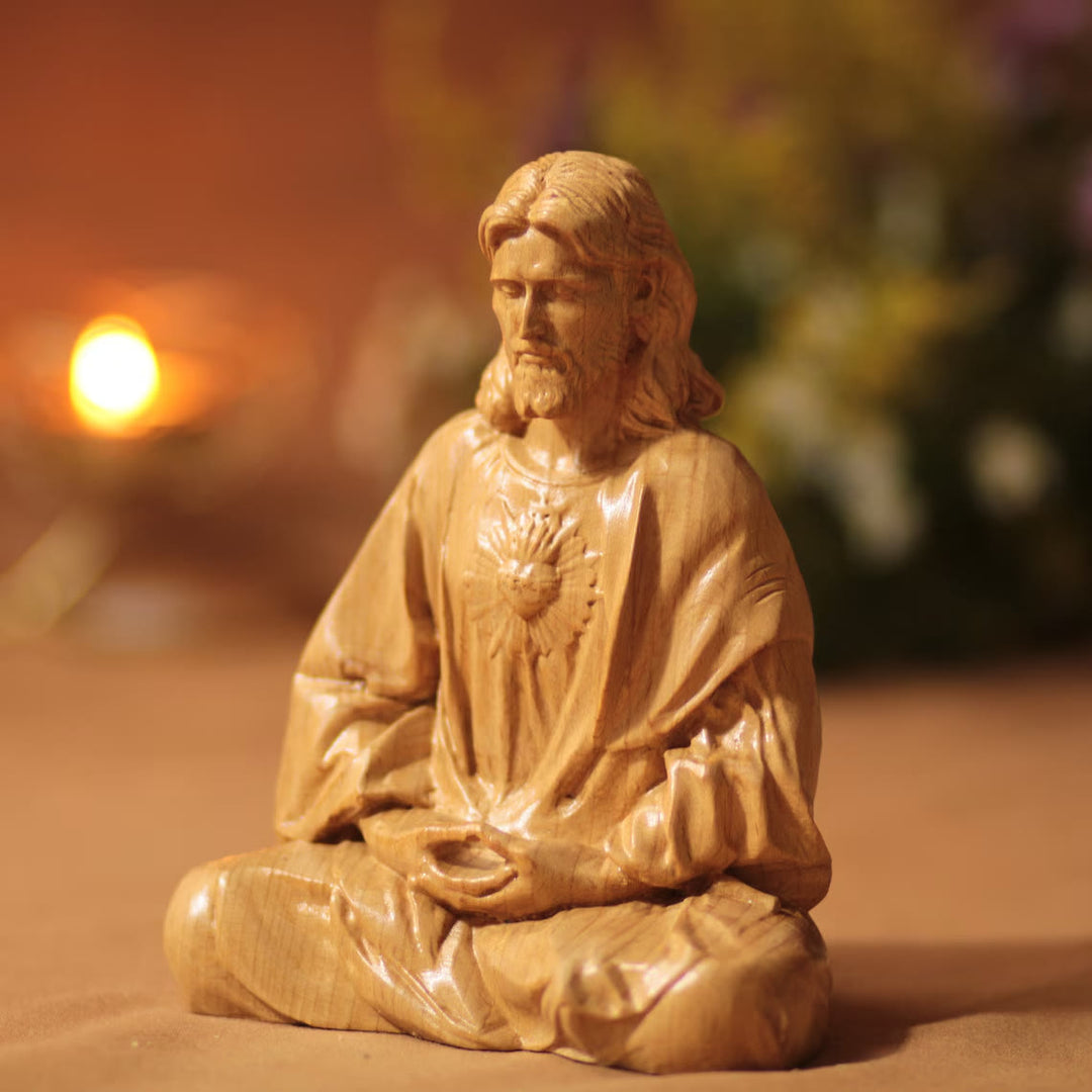 Christianartworkshop Oster-Dekoration aus Kunstharz mit dem Heiligen Herzen Jesu