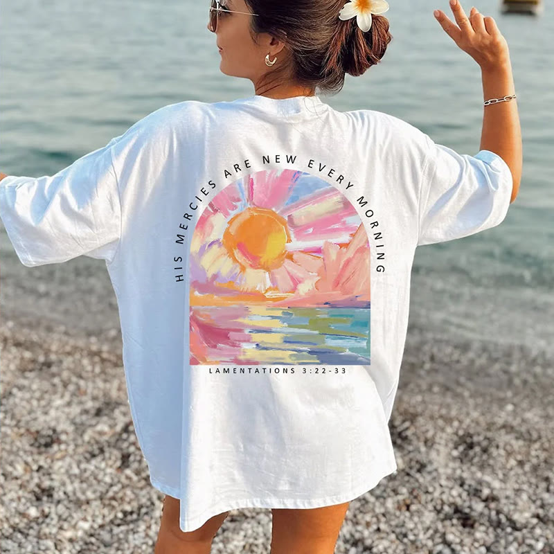 Christianartworkshop T-Shirt mit Aufschrift „Seine Gnade ist jeden Morgen neu“ - image 3