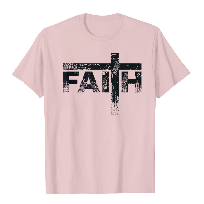 Christianartworkshop Das Glaubenskreuz-T-Shirt - Rosa - 2XL - image 4