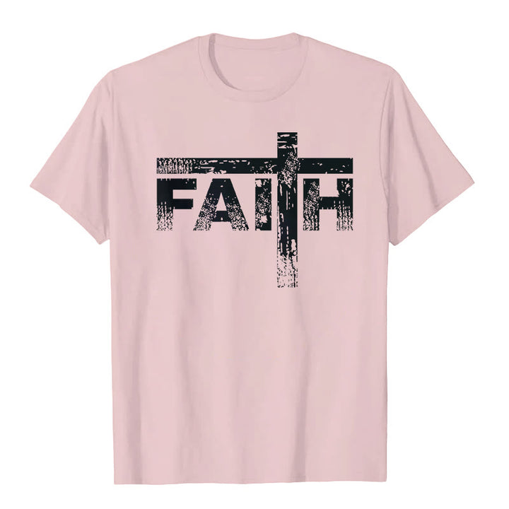 Christianartworkshop Das Glaubenskreuz-T-Shirt - Rosa - 2XL - image 4