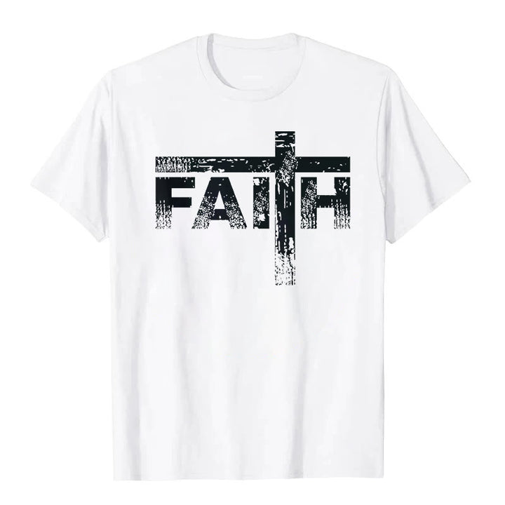 Christianartworkshop Das Glaubenskreuz-T-Shirt - Weiß - 2XL - image 1