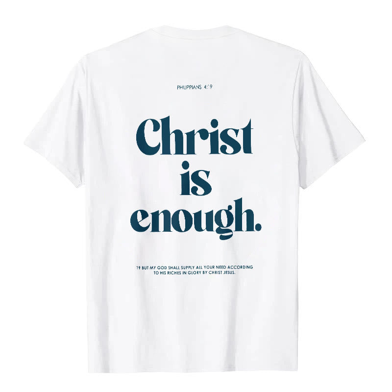 Christianartworkshop Christus ist genug T-Shirt - Weiß - 2XL - image 0