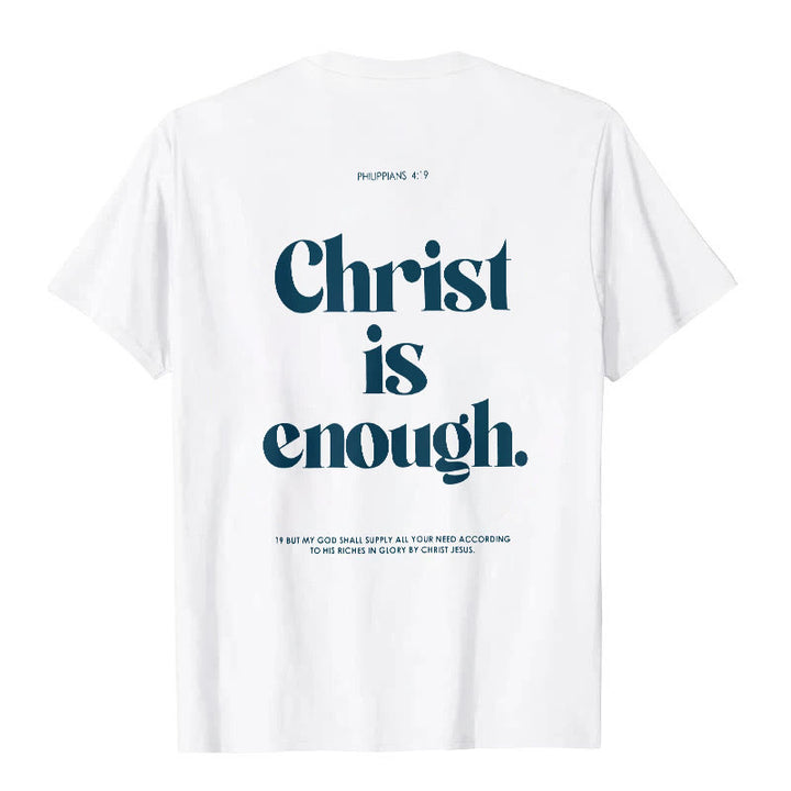 Christianartworkshop Christus ist genug T-Shirt - Weiß - 2XL - image 0