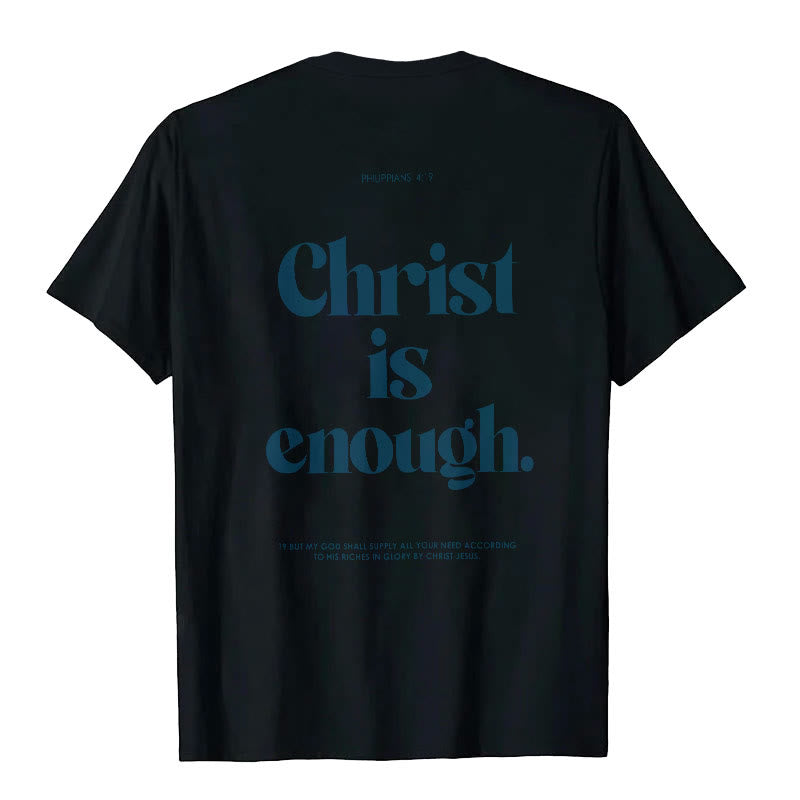 Christianartworkshop Christus ist genug T-Shirt - Schwarz - 2XL - image 2