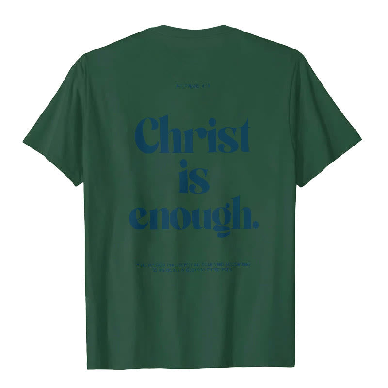 Christianartworkshop Christus ist genug T-Shirt - Dunkelgrün - 2XL - image 12