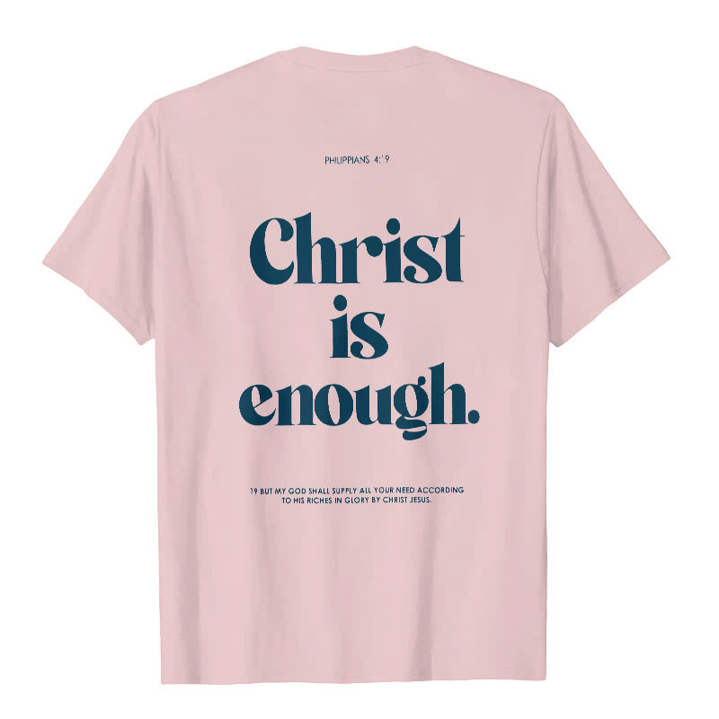 Christianartworkshop Christus ist genug T-Shirt - Rosa - 2XL - image 8