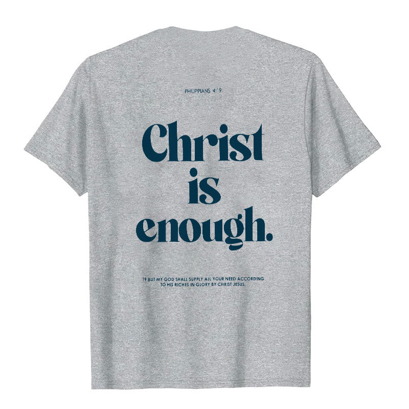 Christianartworkshop Christus ist genug T-Shirt - Grau - 2XL - image 16