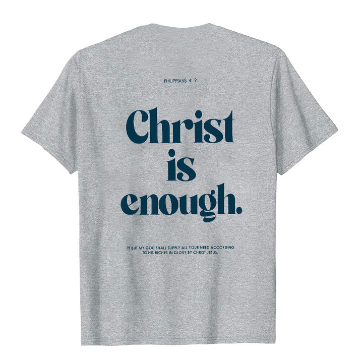 Christianartworkshop Christus ist genug T-Shirt - Grau - 2XL - image 16