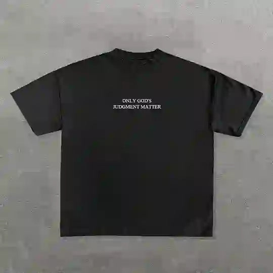 Christianartworkshop – T-Shirt mit Aufdruck „Only God's Judgment Matter“ (nur Gottes Urteilssache)