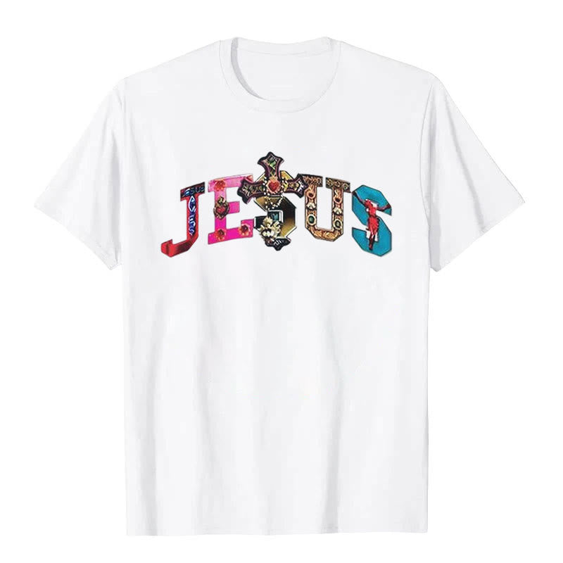 Christianartworkshop T-Shirt mit Retro-Vintage-Grafik und Jesus-Motiv - Weiß - 2XL - image 0