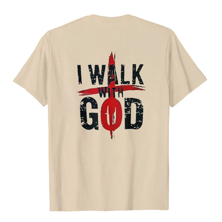 Christianartworkshop Ich werde mit Gott gehen T-Shirt - image 7