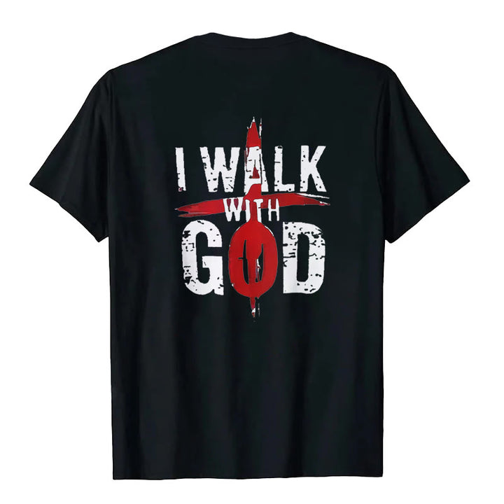 Christianartworkshop Ich werde mit Gott gehen T-Shirt - image 4