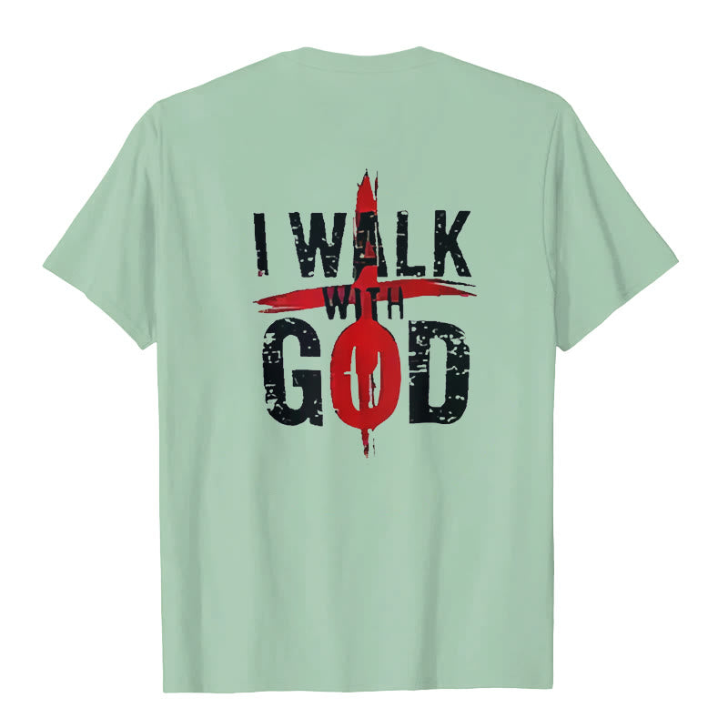 Christianartworkshop Ich werde mit Gott gehen T-Shirt - image 16