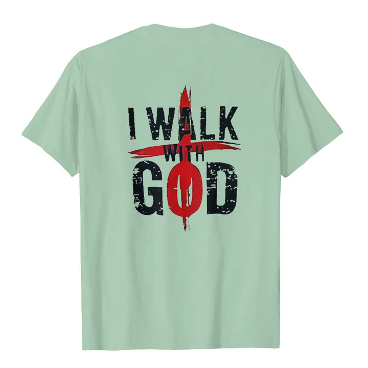 Christianartworkshop Ich werde mit Gott gehen T-Shirt - image 16
