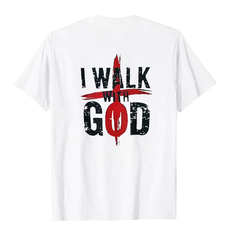 Christianartworkshop Ich werde mit Gott gehen T-Shirt - image 1