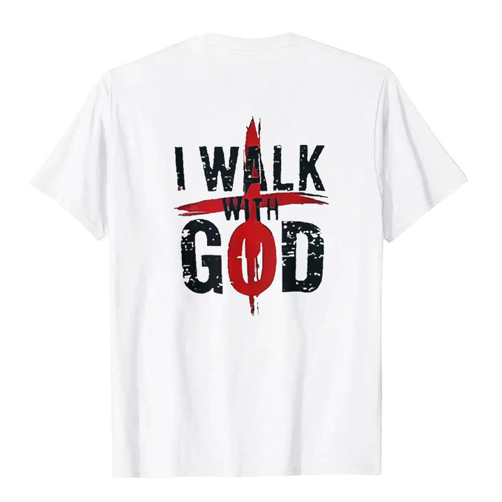 Christianartworkshop Ich werde mit Gott gehen T-Shirt - image 1