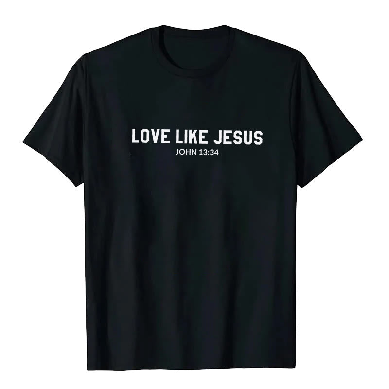 Christianartworkshop Liebe wie Jesus T-Shirt - Schwarz - 2XL - image 1