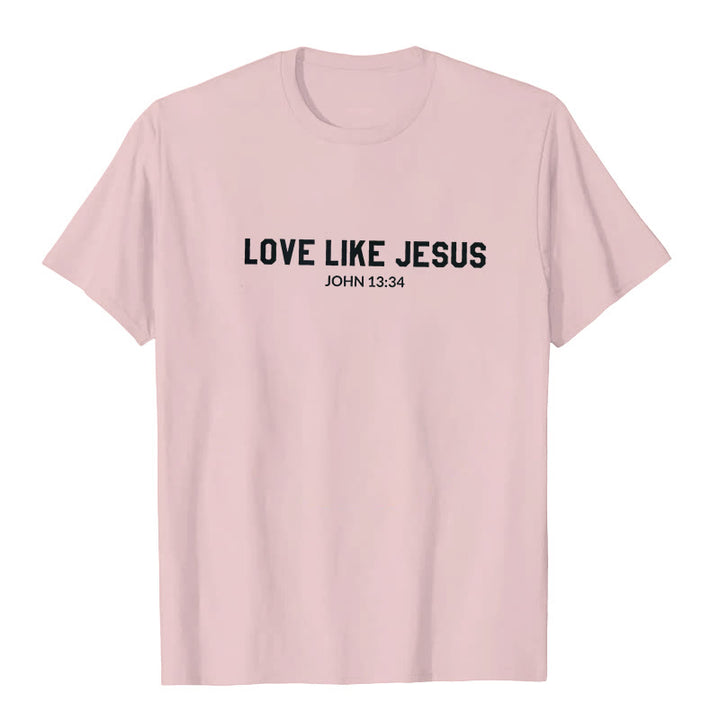 Christianartworkshop Liebe wie Jesus T-Shirt - Rosa - 2XL - image 4
