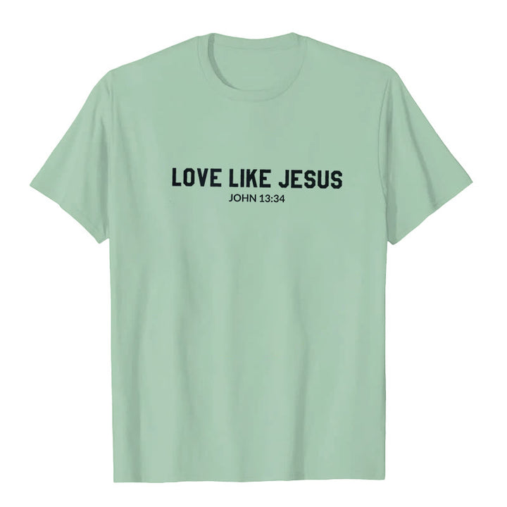 Christianartworkshop Liebe wie Jesus T-Shirt - Hellgrün - 2XL - image 5