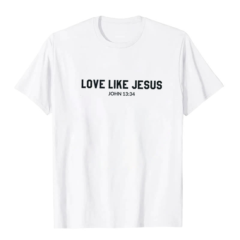 Christianartworkshop Liebe wie Jesus T-Shirt - Weiß - 2XL - image 0