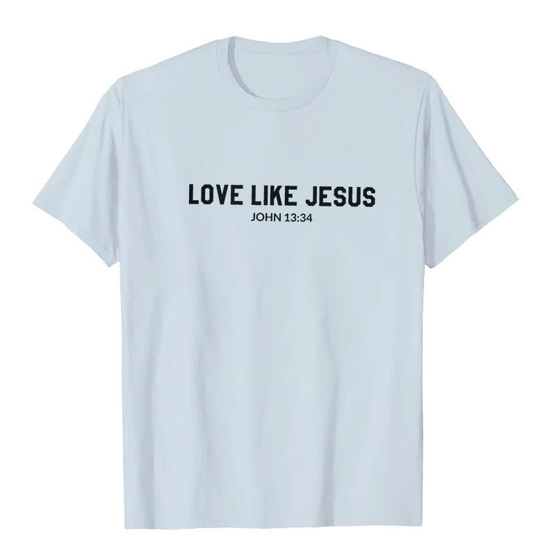 Christianartworkshop Liebe wie Jesus T-Shirt - Blau - 2XL - image 3
