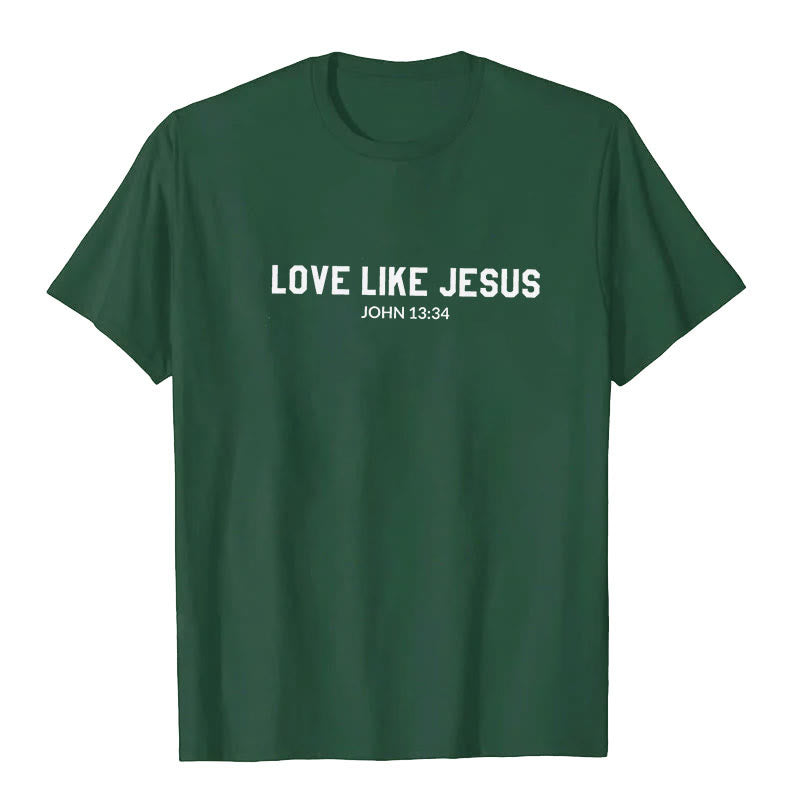 Christianartworkshop Liebe wie Jesus T-Shirt - Dunkelgrün - 2XL - image 6