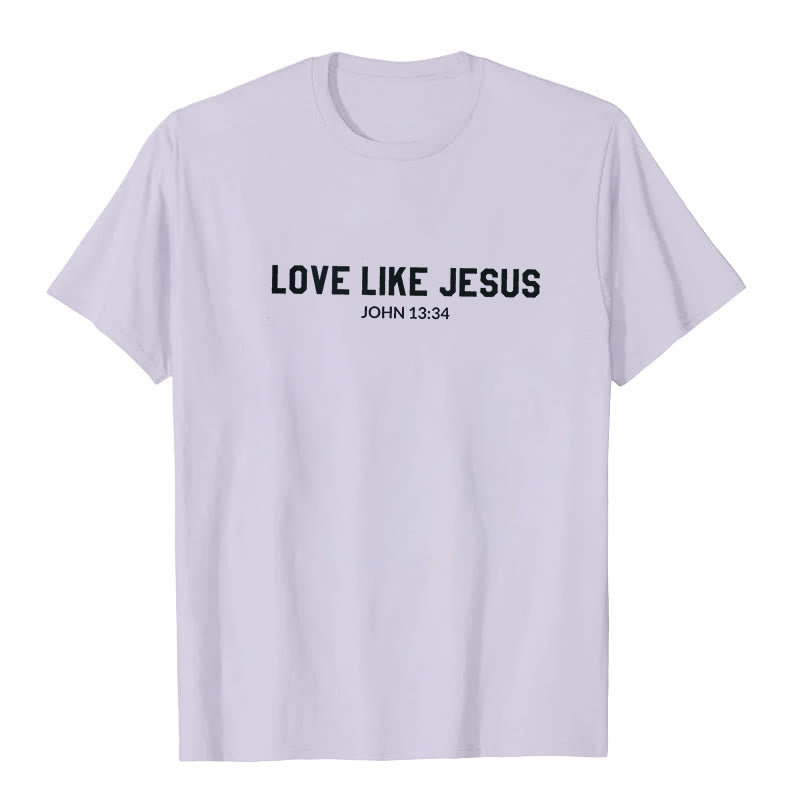 Christianartworkshop Liebe wie Jesus T-Shirt - Lila - 2XL - image 7