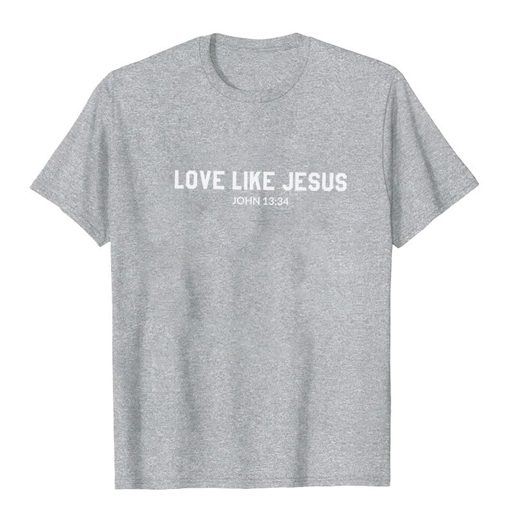 Christianartworkshop Liebe wie Jesus T-Shirt - Grau - 2XL - image 8