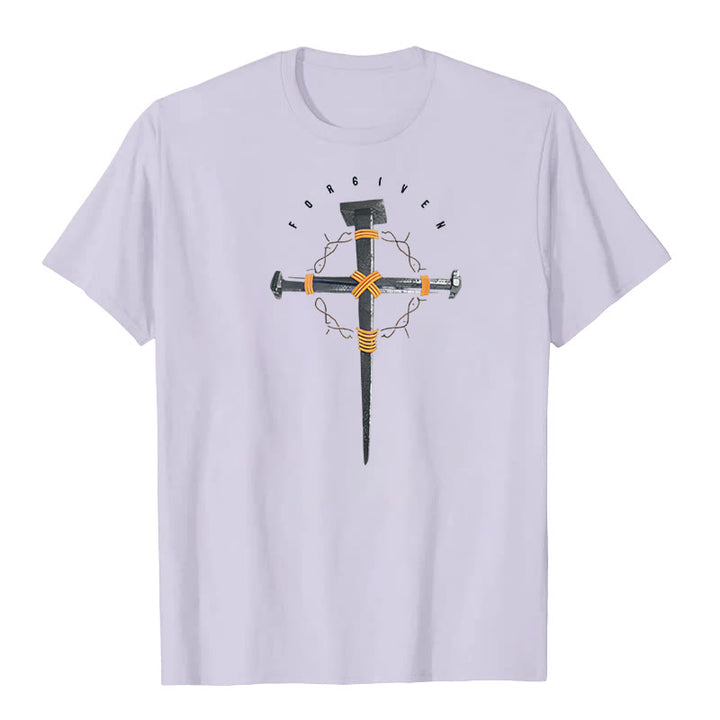 Christianartworkshop T-Shirt „Vergebenes Kreuz“ - Lila - 2XL - image 7