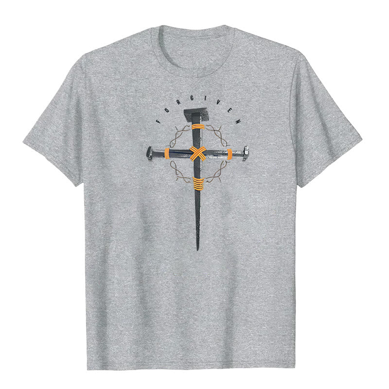 Christianartworkshop T-Shirt „Vergebenes Kreuz“ - Grau - 2XL - image 8