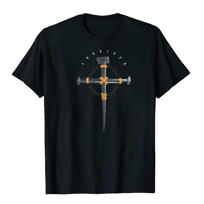 Christianartworkshop T-Shirt „Vergebenes Kreuz“ - Schwarz - 2XL - image 1