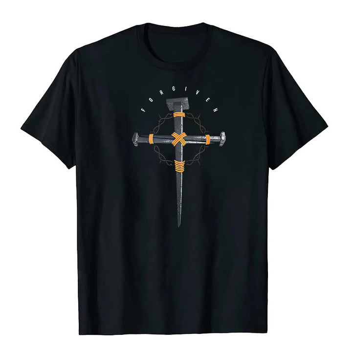 Christianartworkshop T-Shirt „Vergebenes Kreuz“ - Schwarz - 2XL - image 1