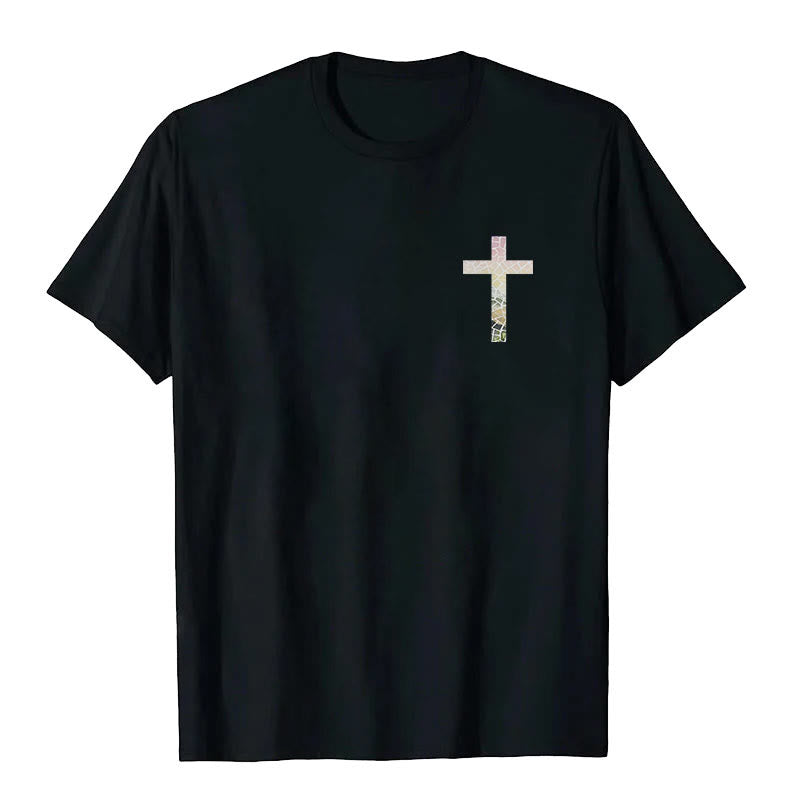 Christianartworkshop T-Shirt mit Aufschrift „Gott verwandelt zerbrochene Stücke in Meisterwerke“