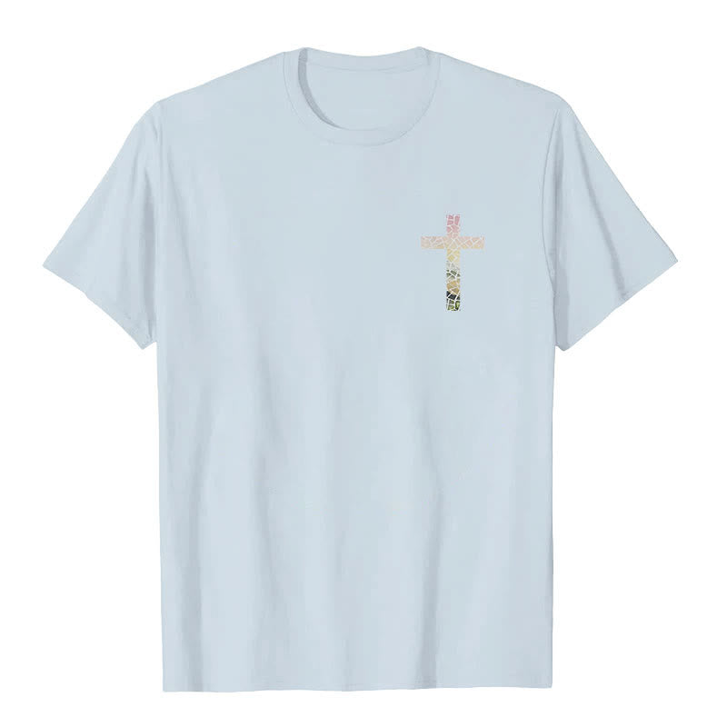 Christianartworkshop T-Shirt mit Aufschrift „Gott verwandelt zerbrochene Stücke in Meisterwerke“
