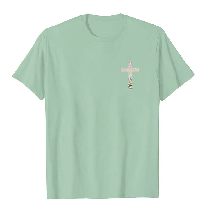 Christianartworkshop T-Shirt mit Aufschrift „Gott verwandelt zerbrochene Stücke in Meisterwerke“