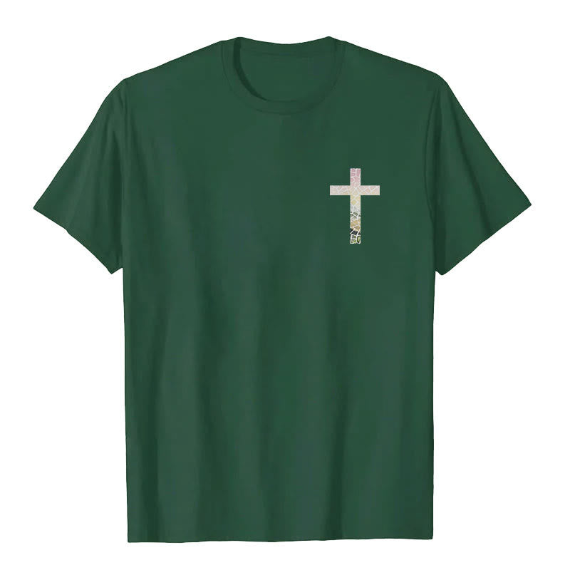 Christianartworkshop T-Shirt mit Aufschrift „Gott verwandelt zerbrochene Stücke in Meisterwerke“