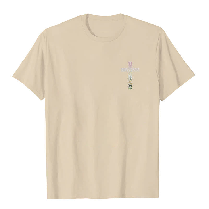 Christianartworkshop T-Shirt mit Aufschrift „Gott verwandelt zerbrochene Stücke in Meisterwerke“